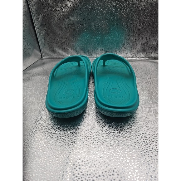 CROCS Classic II Flip Flop Thong Sandals Green Size W8/M6 - Picture 4 of 5